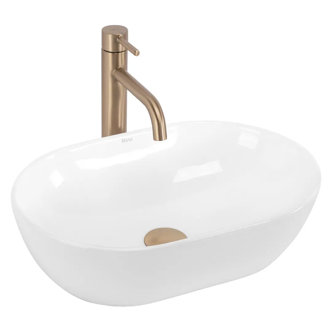 Aufsatzwaschbecken Amelia 45 cm – Weiße Keramik