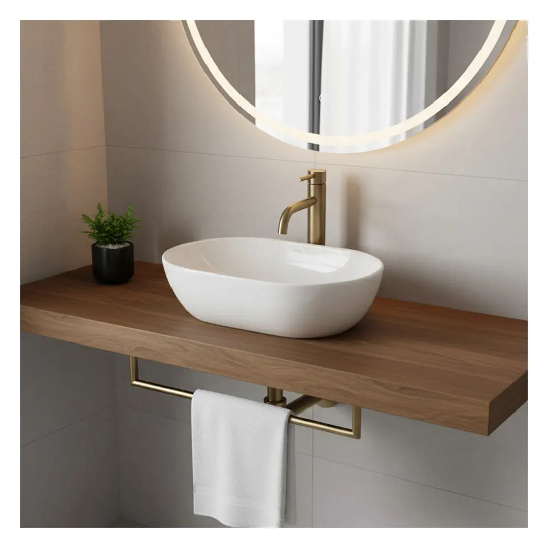 Aufsatzwaschbecken Amelia 45 cm – Weiße Keramik