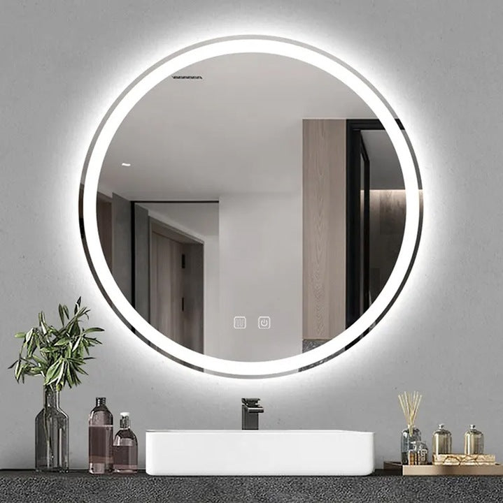 60cm Round LED Bathroom Mirror – Anti-Fog & Backlit